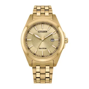 Citizen Peyton Mens Eco Drive Gold Tone Watch