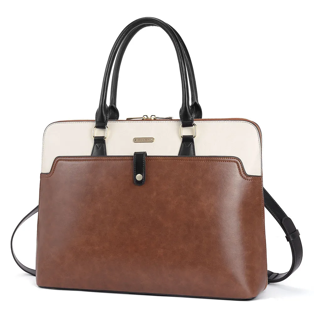 Claire  Premium Leather Messenger Briefcase For School And Work