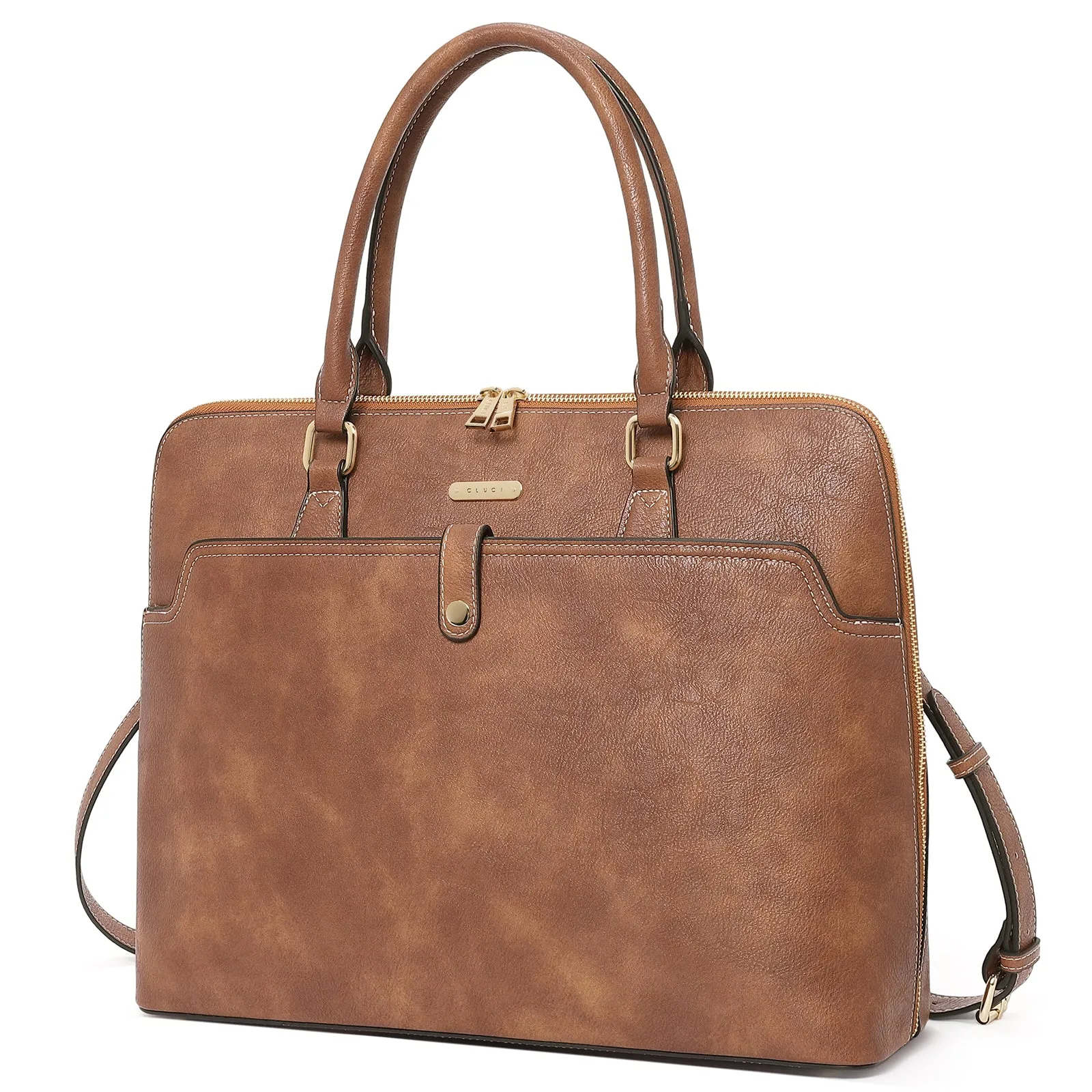 Claire  Premium Leather Messenger Briefcase For School And Work