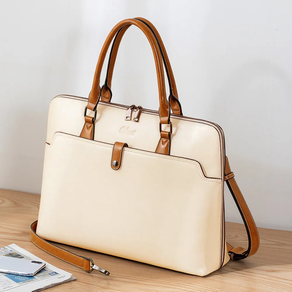 Claire  Premium Leather Messenger Briefcase For School And Work