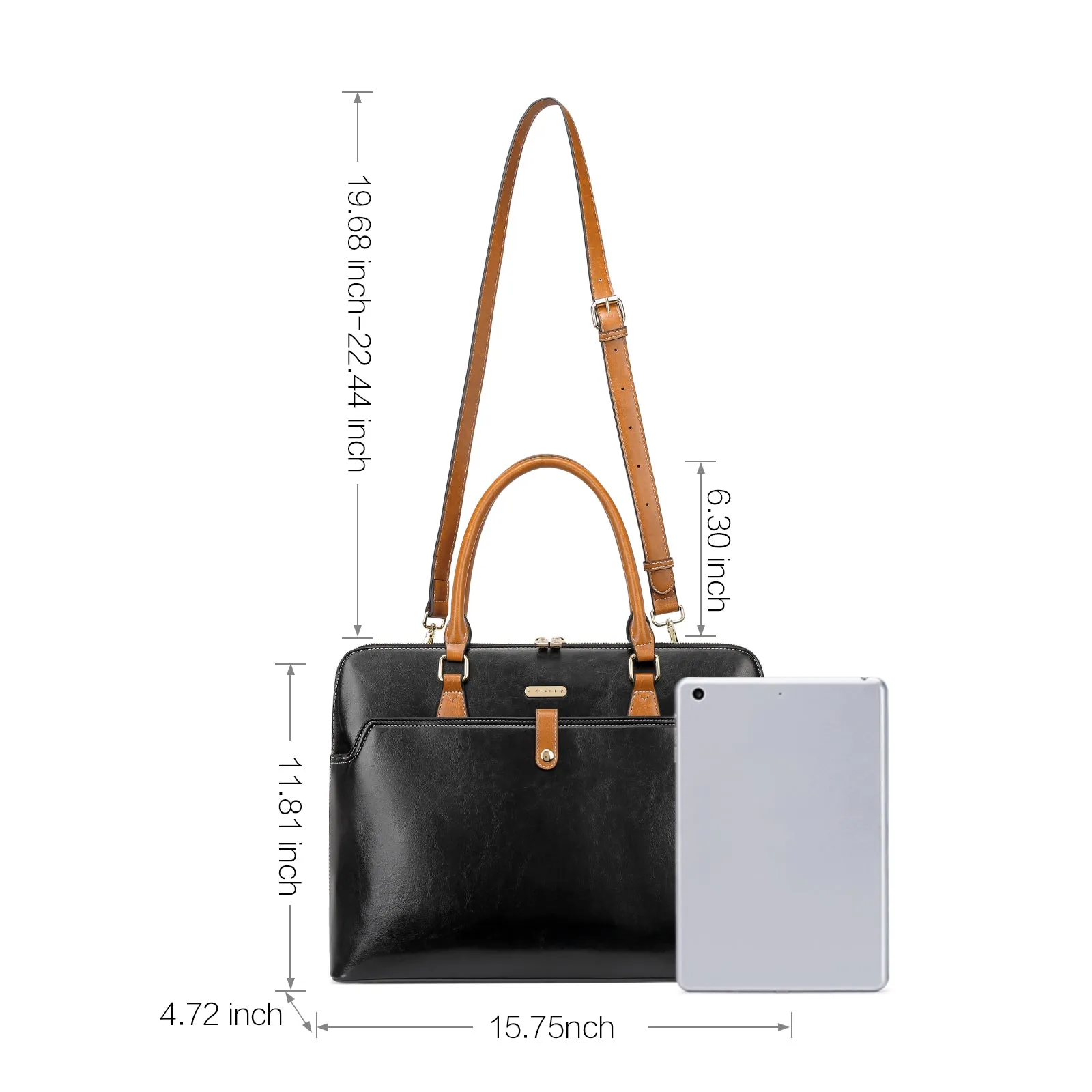 Claire  Premium Leather Messenger Briefcase For School And Work