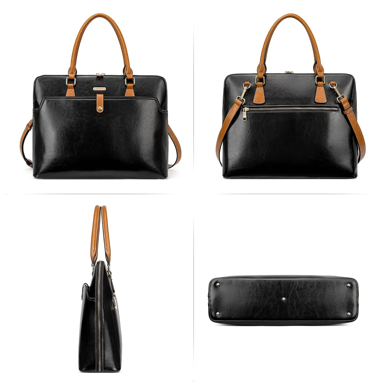 Claire  Premium Leather Messenger Briefcase For School And Work