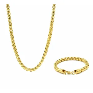 Classic Box Chain & Bracelet Set