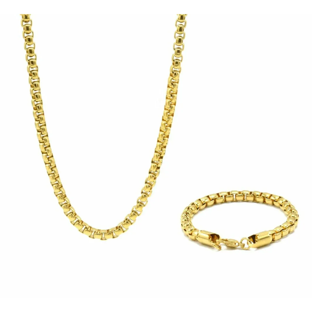 Classic Box Chain & Bracelet Set