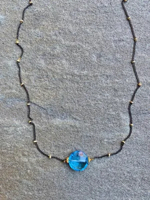 Clear Blue Topaz Necklace