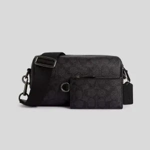 COACH Axel Crossbody In Signature Canvas Charcoal Print Varies RB-CV762