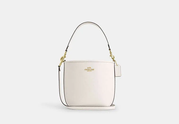 Coach City Bucket Bag Pebbled Leather-Gold-Chalk