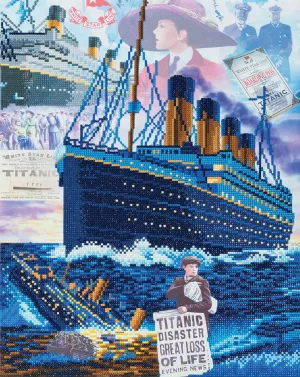 Craft Buddy Framed Crystal Art Kit, 40 x 50cm - Titanic Sunken Dreams
