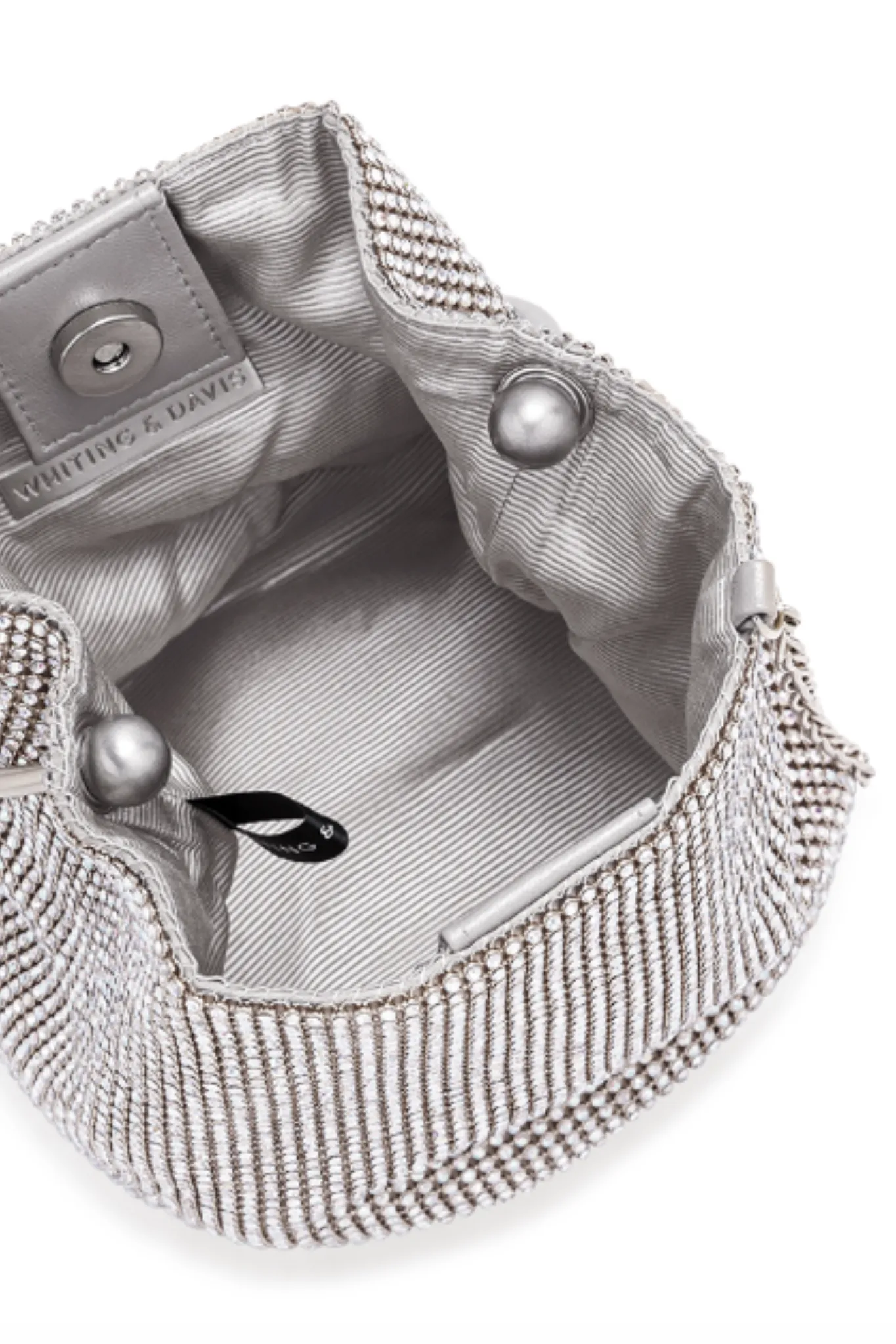 Crescent Bracelet Bag in Pewter by Whiting and Davis - RENTAL