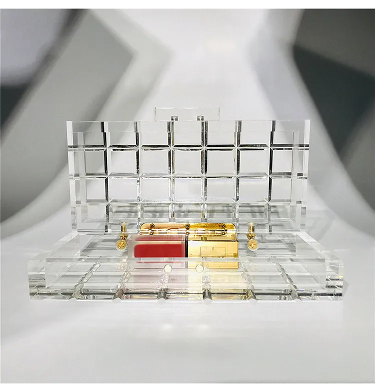 Crystal Clear Acrylic Clutch Bag