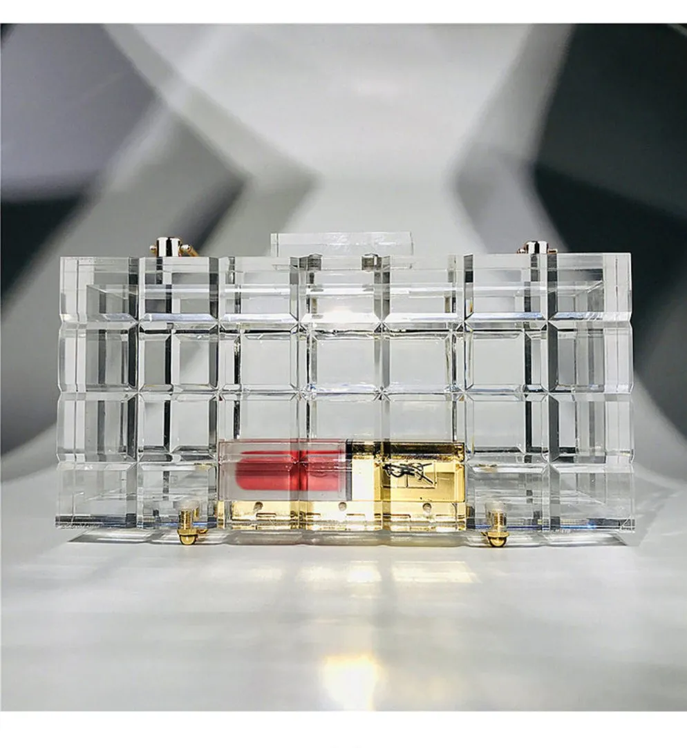 Crystal Clear Acrylic Clutch Bag