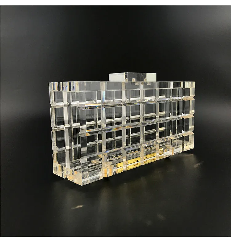 Crystal Clear Acrylic Clutch Bag