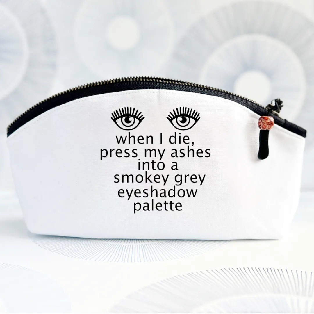 Curvy Canvas Cosmetic Bag - Ashes to Smokey Palette