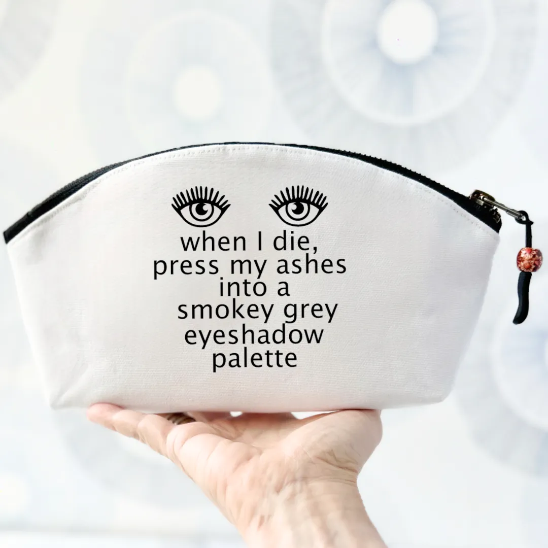 Curvy Canvas Cosmetic Bag - Ashes to Smokey Palette