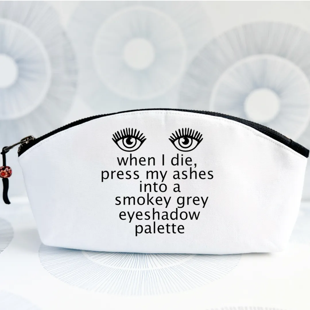 Curvy Canvas Cosmetic Bag - Ashes to Smokey Palette