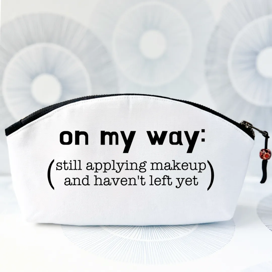 Curvy Canvas Cosmetic Bag - On My Way