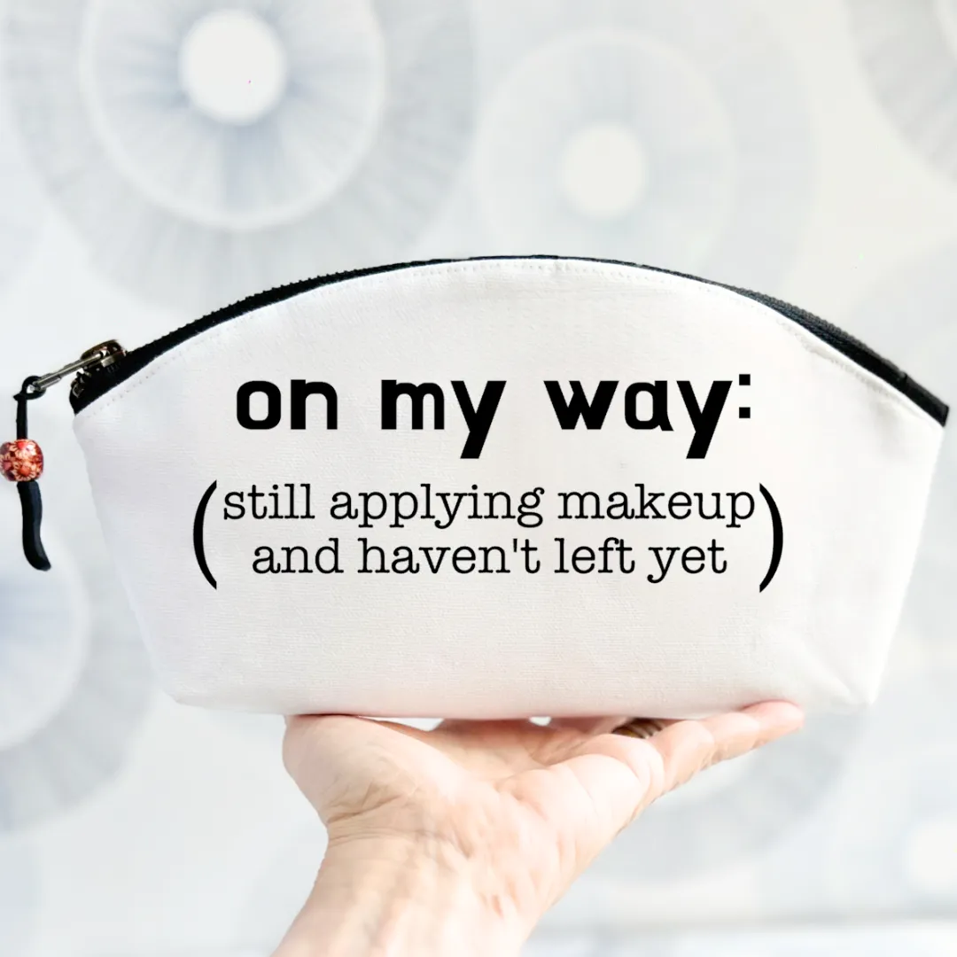 Curvy Canvas Cosmetic Bag - On My Way
