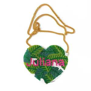 Custom Palm Leaf Heart Bag