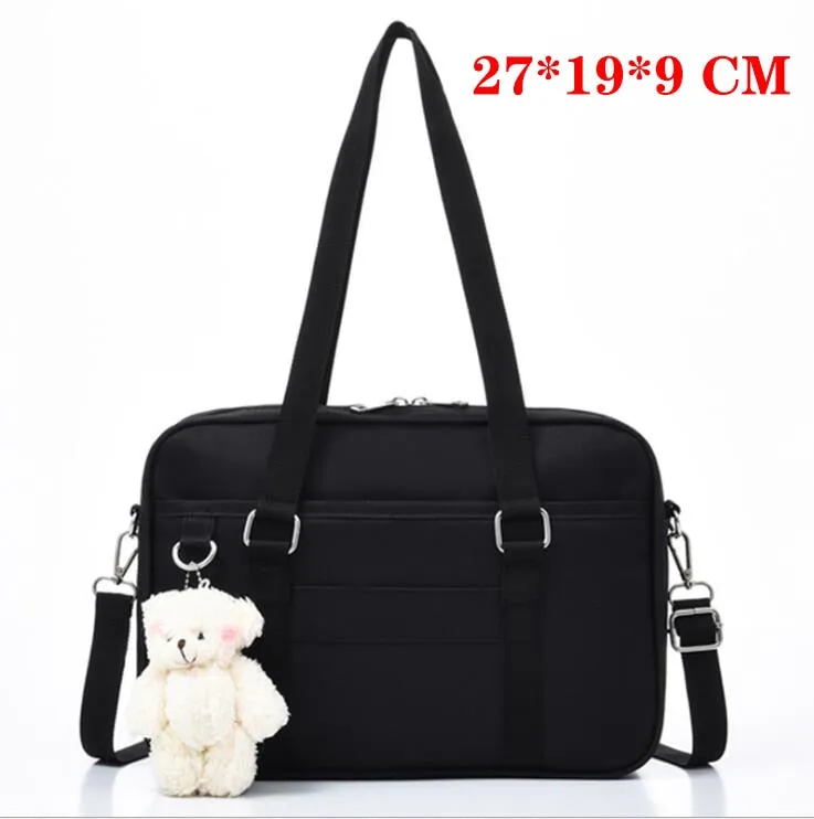 Cyflymder Lovely Japanese School Students Bags JK Bag With Bear Widget Briefcase Bookbag Girly Girl Travel Messenger Bags Shoulder Bags