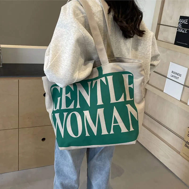 Daily Letter Contrast Bags(4 Colors)