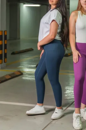 Dark Blue Buttery Soft Everyday Leggings 25" - Yoga, Workout, Lounge