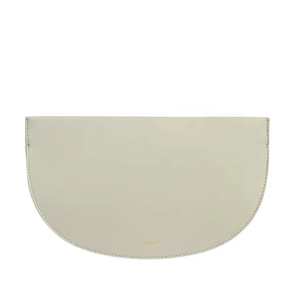 Debby leather taupe clutch bag