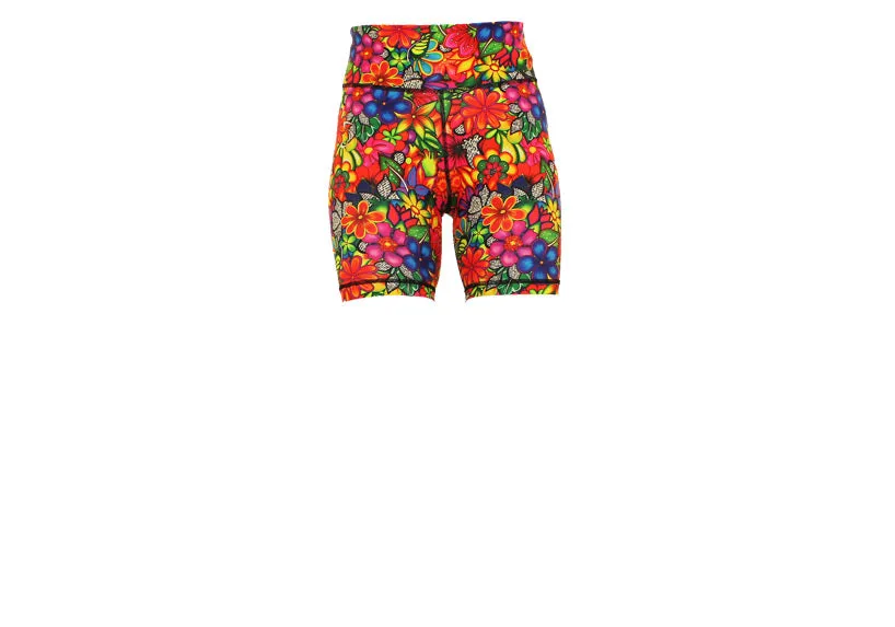 Doodle Blooms Mid Shorts with pockets