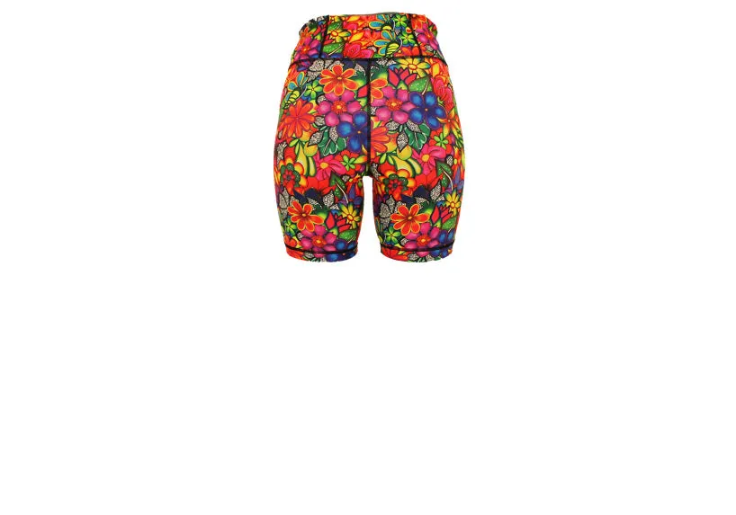 Doodle Blooms Mid Shorts with pockets