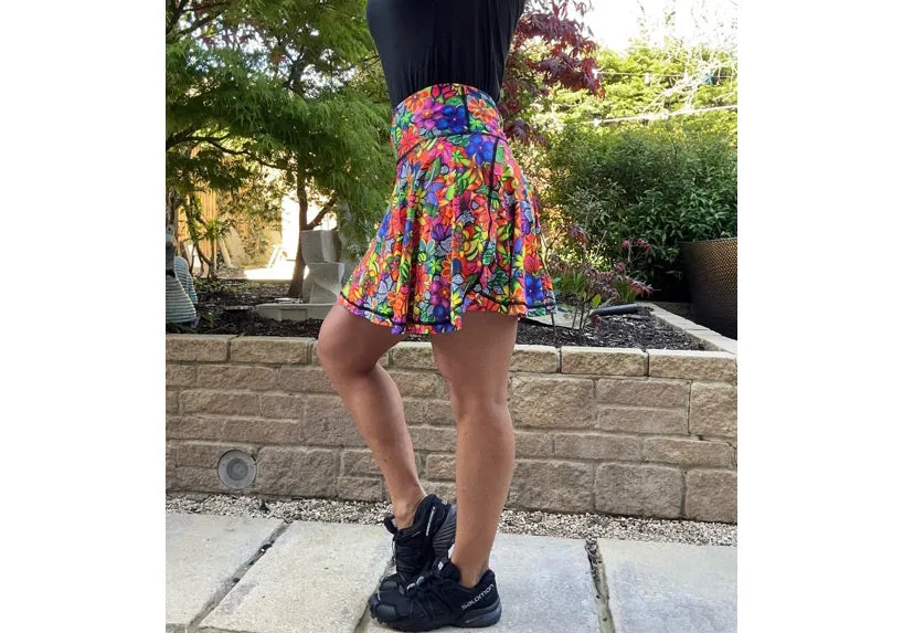 Doodle Blooms Skort