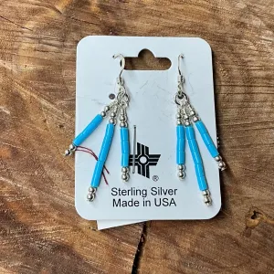 Earring Silver Turquoise Beads RE014