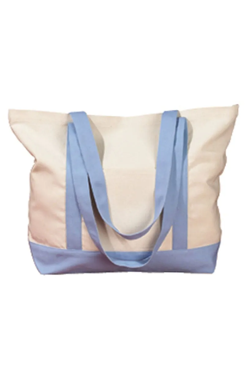 Embroidered Coffee & Jesus Canvas Boat Tote