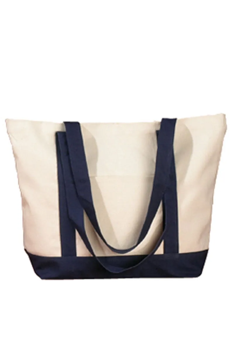 Embroidered Coffee & Jesus Canvas Boat Tote