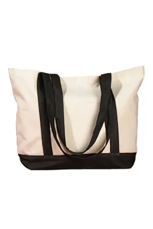 Embroidered Coffee & Jesus Canvas Boat Tote