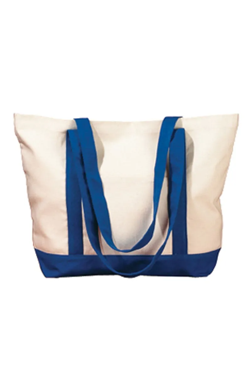 Embroidered Coffee & Jesus Canvas Boat Tote