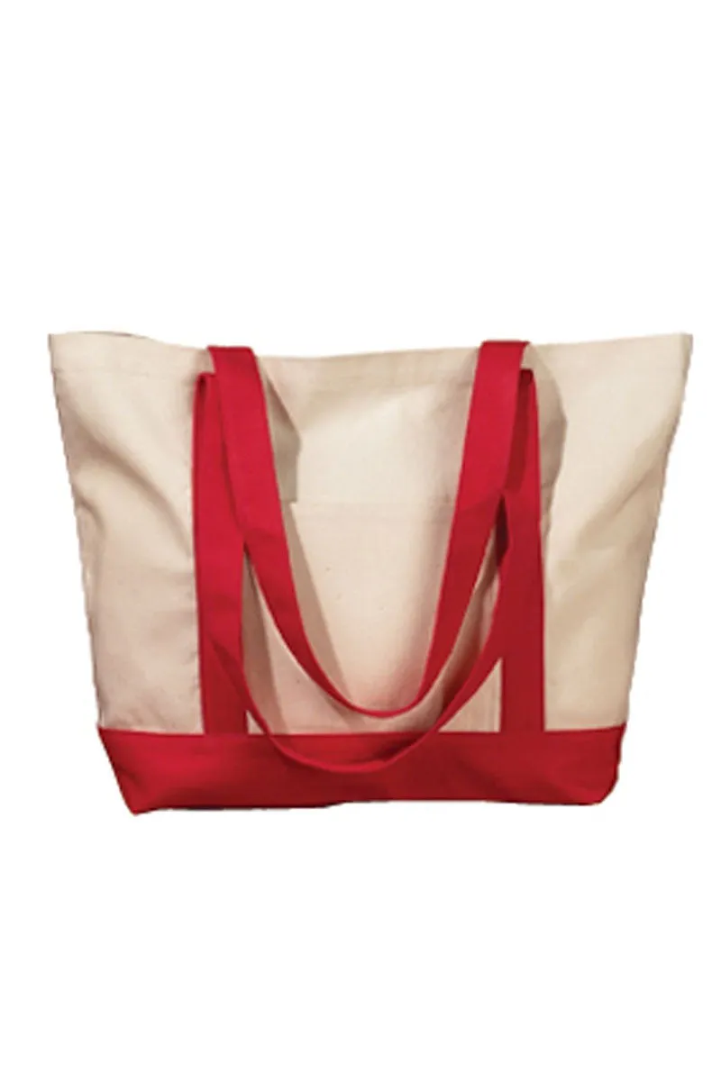 Embroidered Coffee & Jesus Canvas Boat Tote