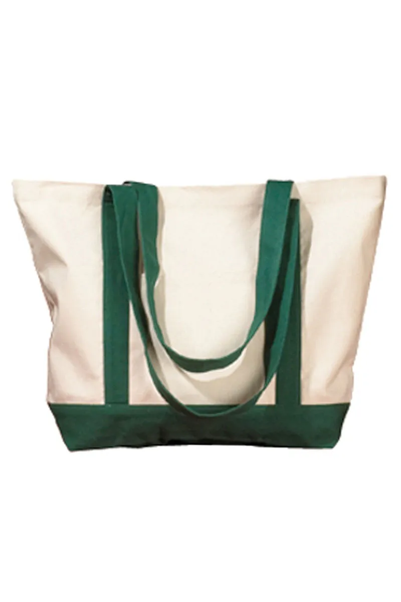Embroidered Coffee & Jesus Canvas Boat Tote