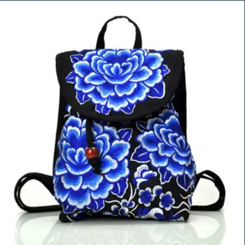 Embroidery Canvas Backpack