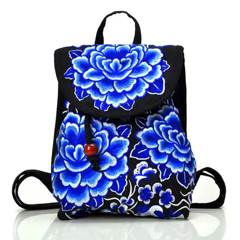 Embroidery Canvas Backpack