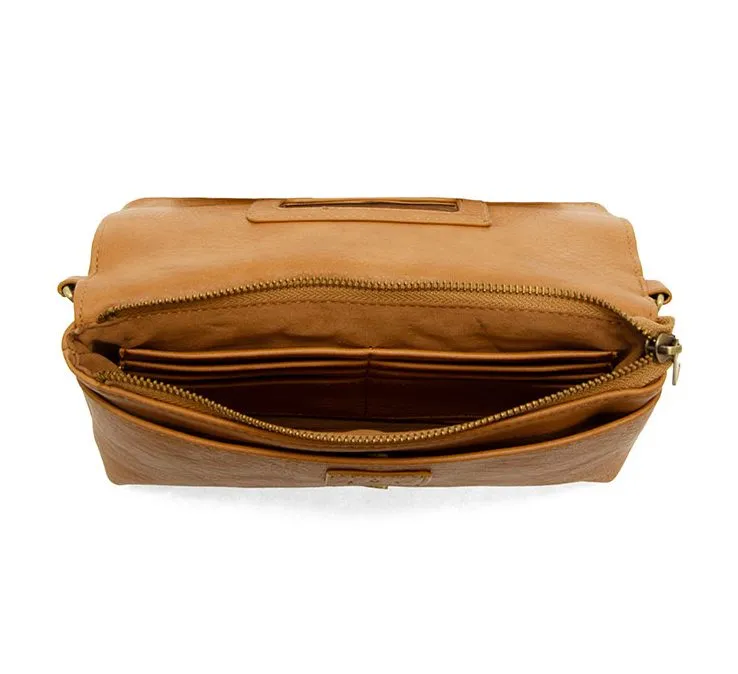 Everly Organizer Flap Crossbody in Mid Tan