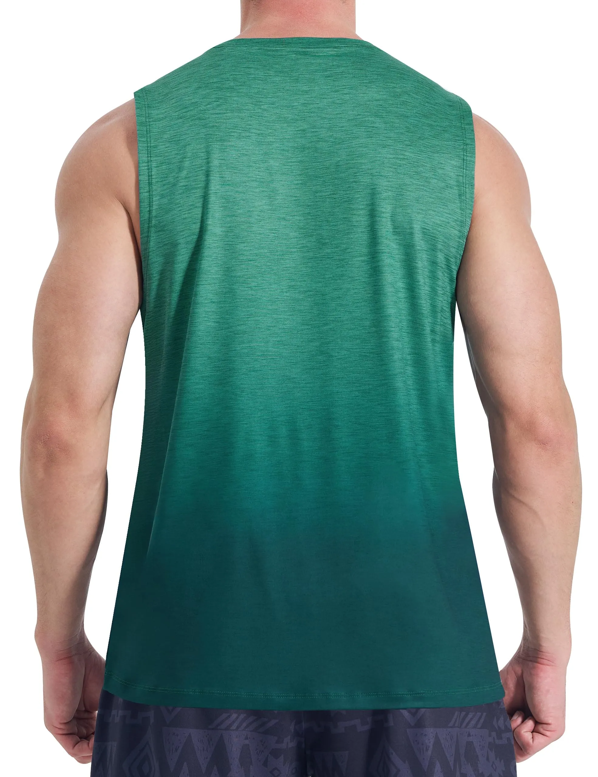 EZRUN Men's Tank Tops Quick Dry Workout Muscle Sleeveless Shirts Summer Gym Athletic Shirt for Swim Beach Running
