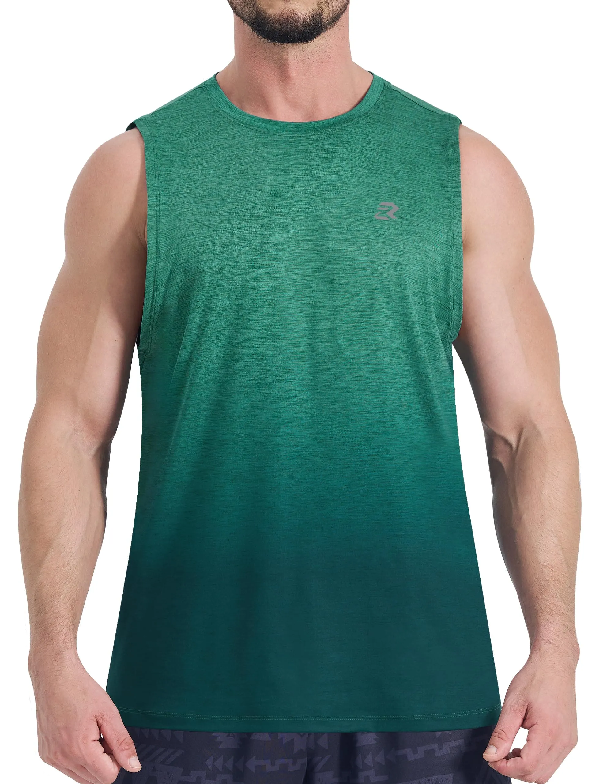 EZRUN Men's Tank Tops Quick Dry Workout Muscle Sleeveless Shirts Summer Gym Athletic Shirt for Swim Beach Running