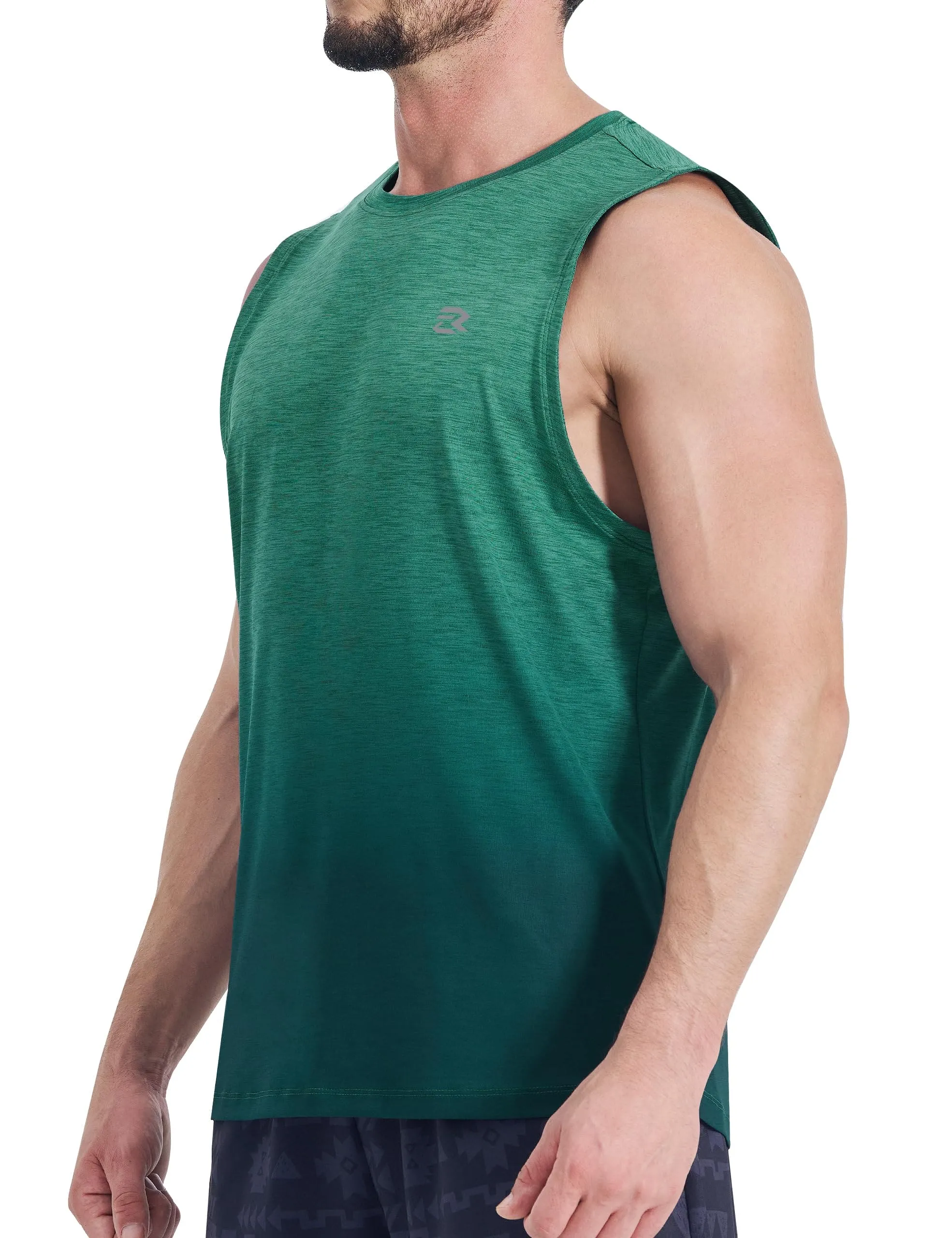 EZRUN Men's Tank Tops Quick Dry Workout Muscle Sleeveless Shirts Summer Gym Athletic Shirt for Swim Beach Running
