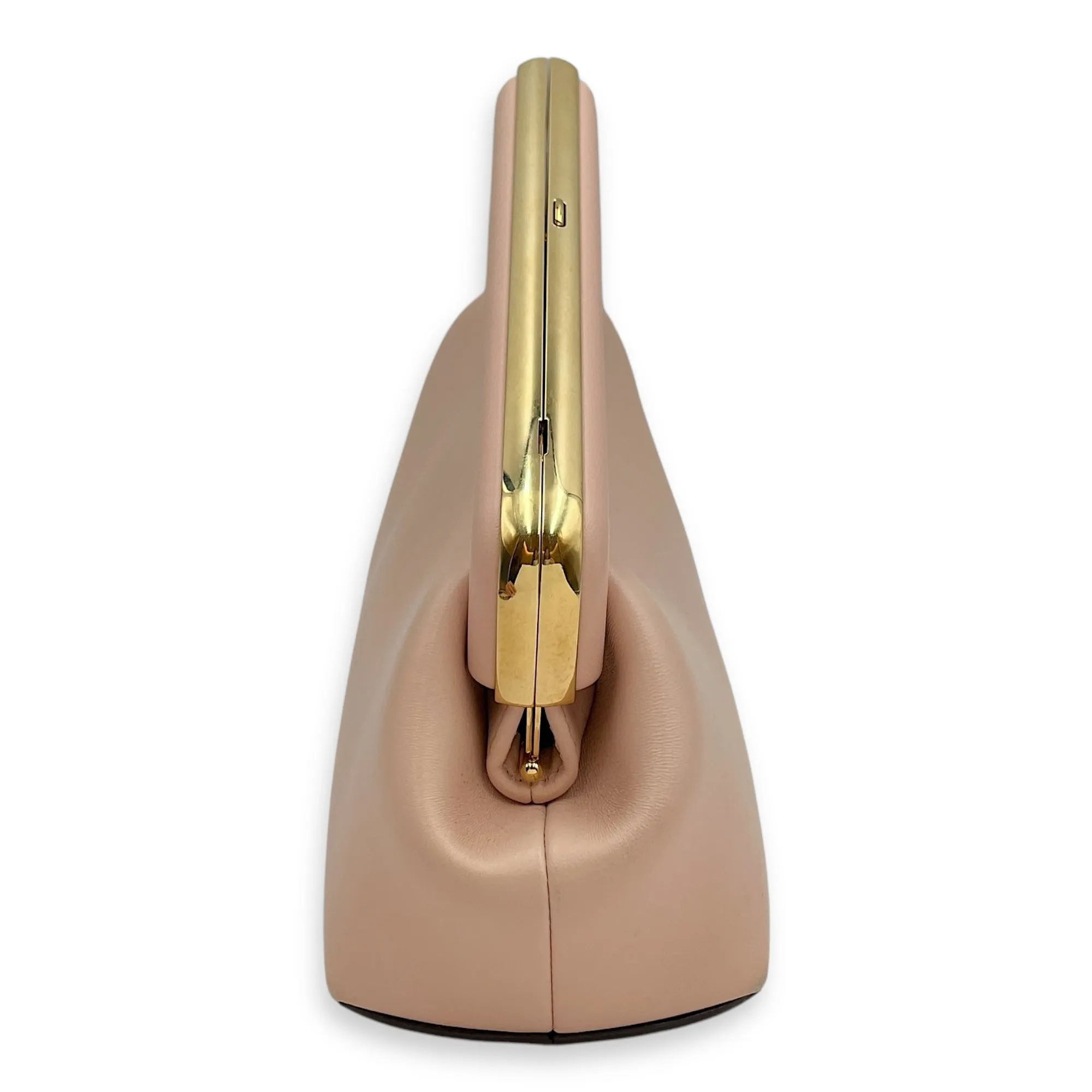 Fendi First Pink Clutch in Lambskin, Gold hardware