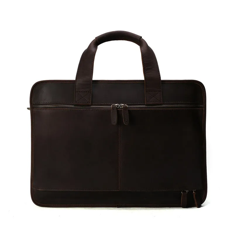 Flash Sale Full Grain Leather Briefcase, Messenger Bag, Leather Laptop Bag