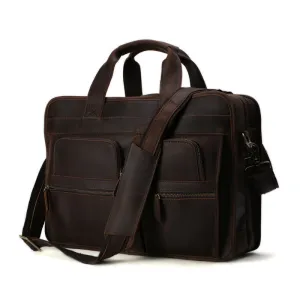 Flash Sale Full Grain Leather Briefcase, Messenger Bag, Leather Laptop Bag