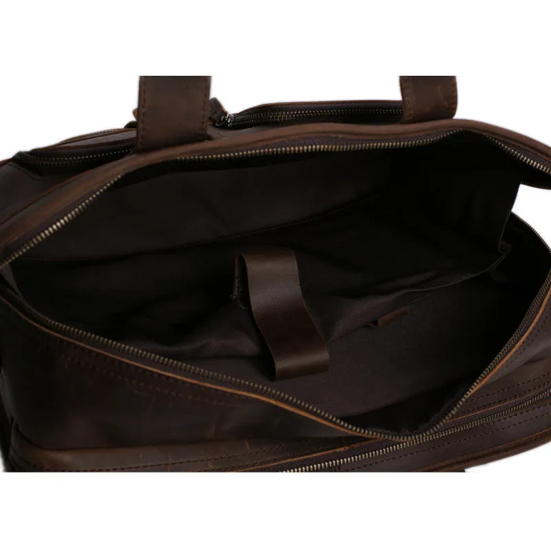 Flash Sale Full Grain Leather Briefcase, Messenger Bag, Leather Laptop Bag