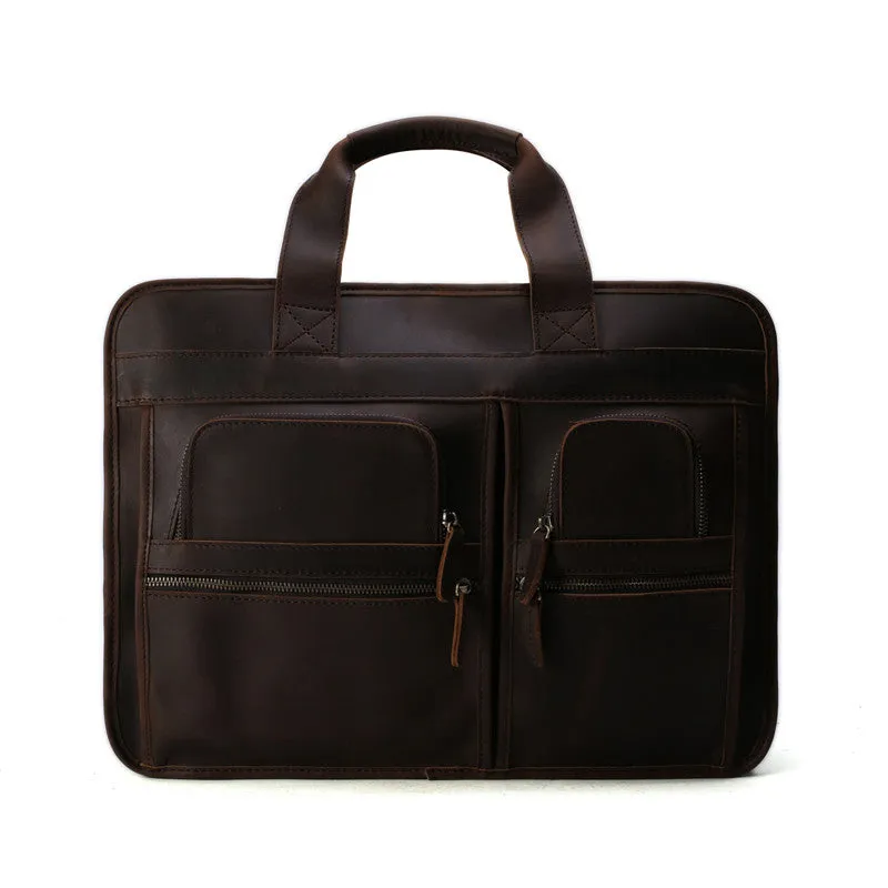 Flash Sale Full Grain Leather Briefcase, Messenger Bag, Leather Laptop Bag