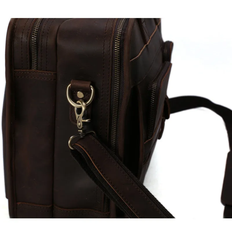Flash Sale Full Grain Leather Briefcase, Messenger Bag, Leather Laptop Bag
