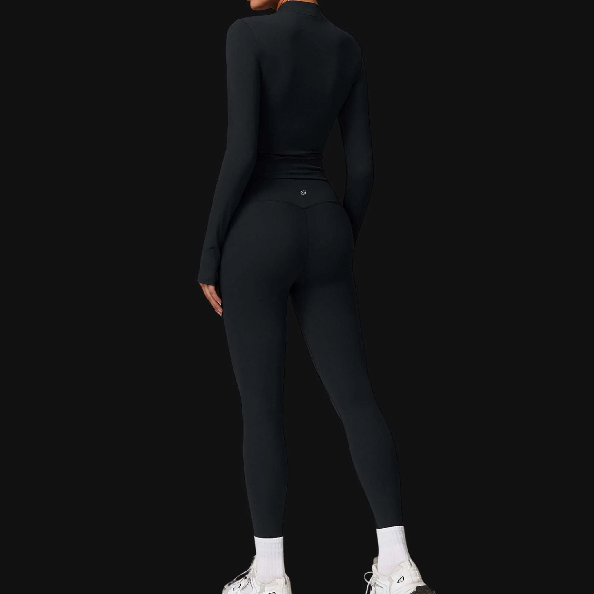 Fleece Zip Stand Collar Yoga Jacket