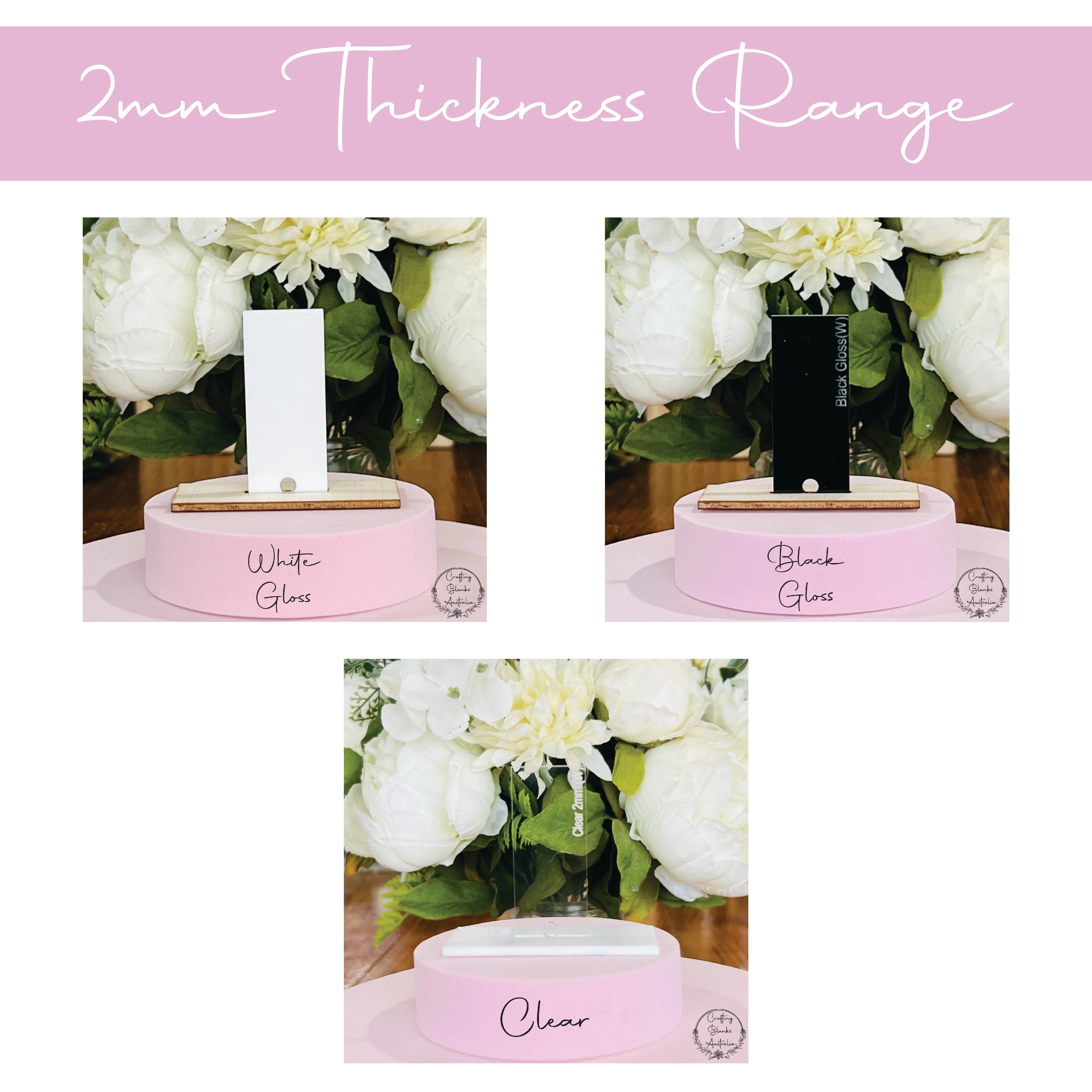 Flower • Arch Blank Tag • 30mm x 60mm